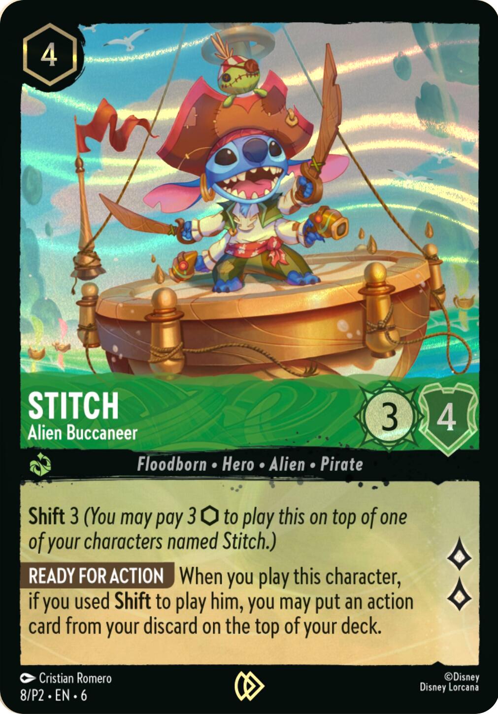 Stitch - Alien Buccaneer (Stitch Collector's Gift Set Promo) (8) [Promo Cards] | Galaxy Games LLC
