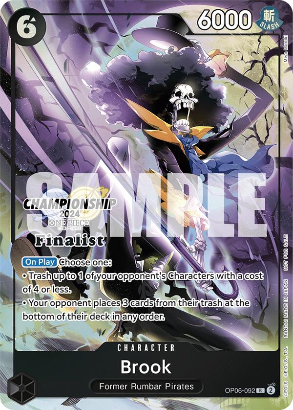 Brook (Championship 2024 Finalist Card Set) [One Piece Promotion Cards] | Galaxy Games LLC
