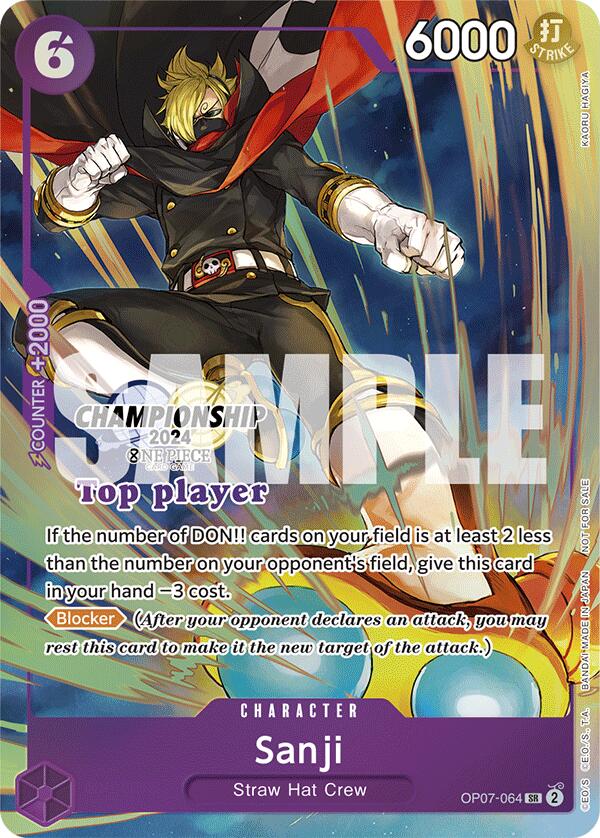 Sanji (Championship 2024 Top Player Pack) [One Piece Promotion Cards] | Galaxy Games LLC