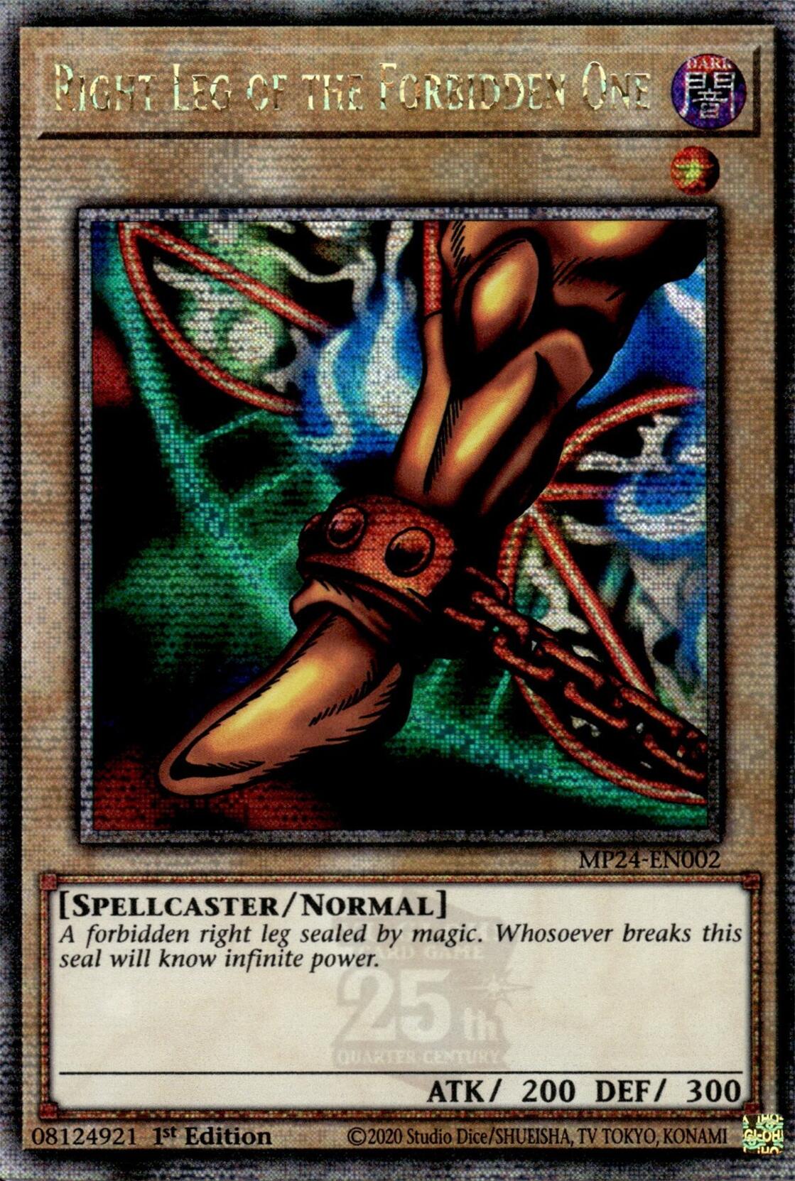 Right Leg of the Forbidden One [MP24-EN002] Quarter Century Secret Rare | Galaxy Games LLC