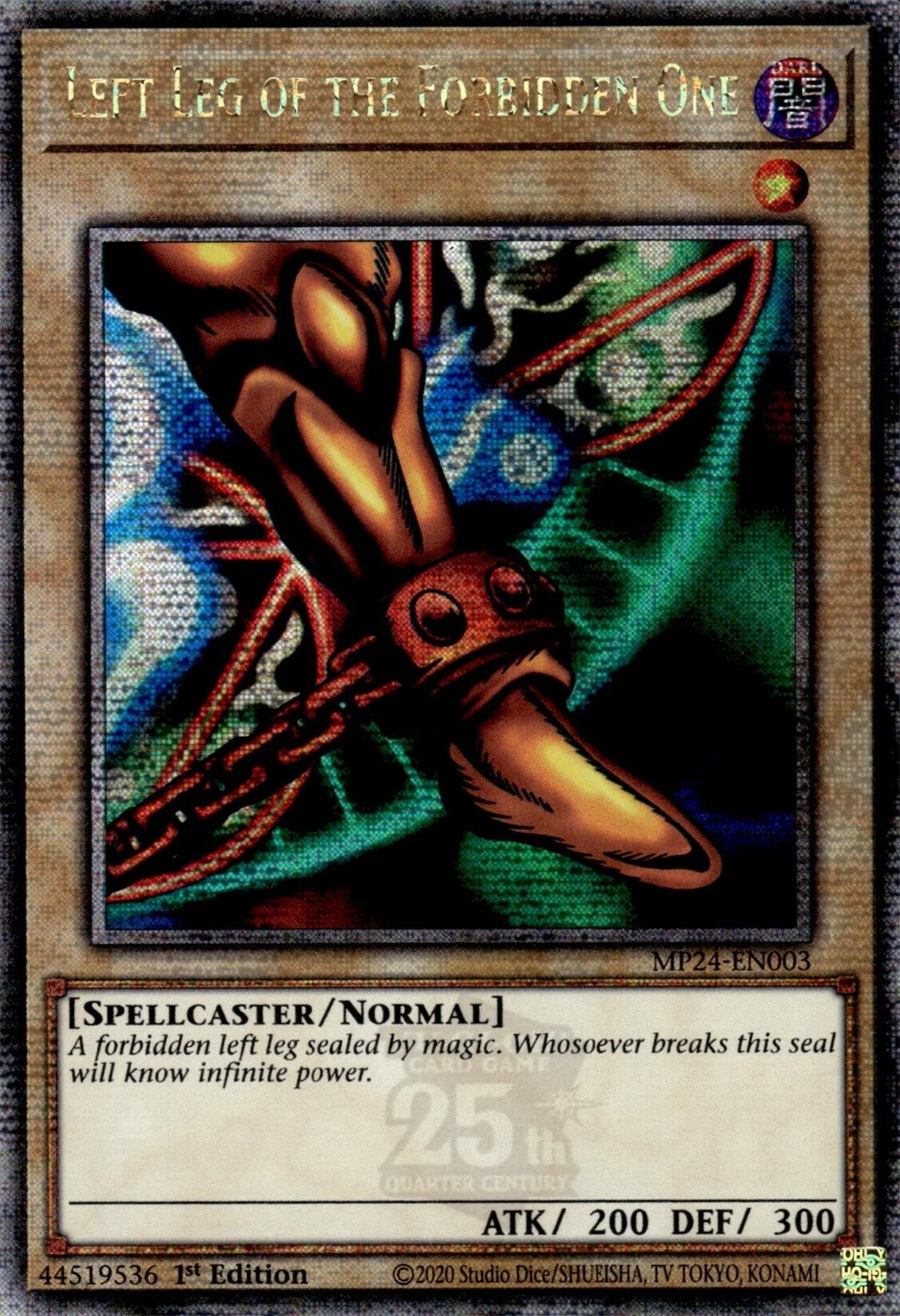 Left Leg of the Forbidden One [MP24-EN003] Quarter Century Secret Rare | Galaxy Games LLC