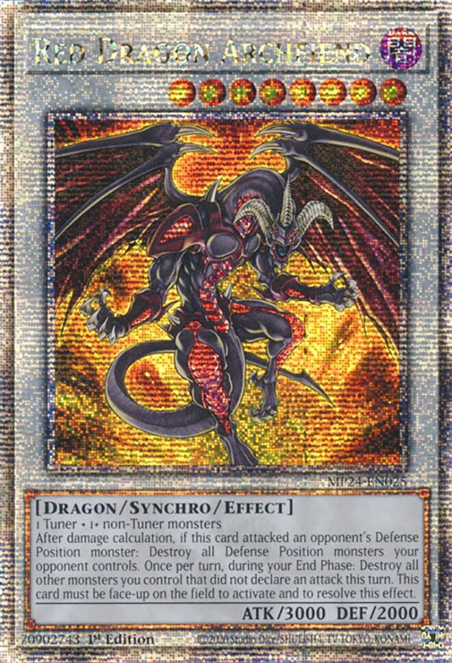 Red Dragon Archfiend [MP24-EN025] Quarter Century Secret Rare | Galaxy Games LLC