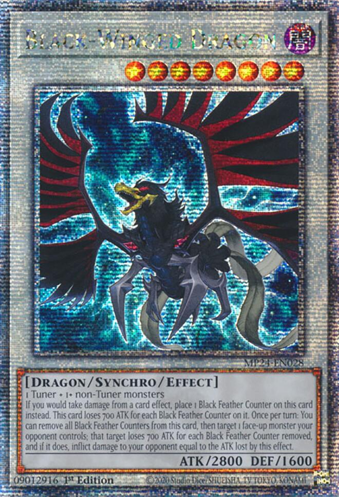 Black-Winged Dragon [MP24-EN028] Quarter Century Secret Rare | Galaxy Games LLC