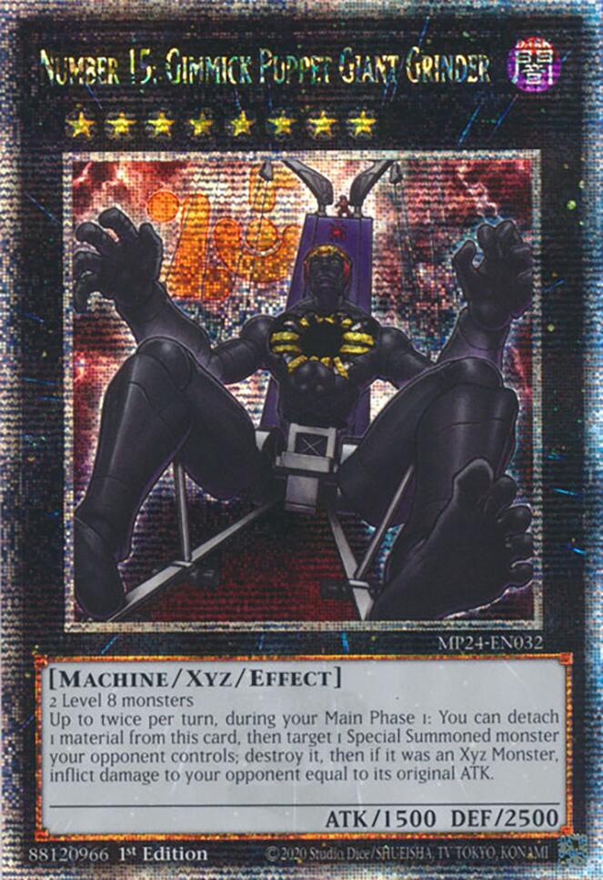 Number 15: Gimmick Puppet Giant Grinder [MP24-EN032] Quarter Century Secret Rare | Galaxy Games LLC