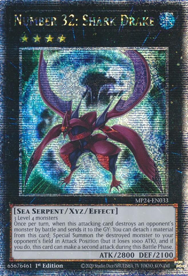 Number 32: Shark Drake [MP24-EN033] Quarter Century Secret Rare | Galaxy Games LLC