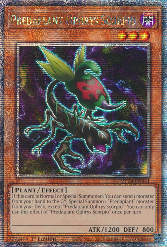 Predaplant Ophrys Scorpio [MP24-EN041] Quarter Century Secret Rare | Galaxy Games LLC