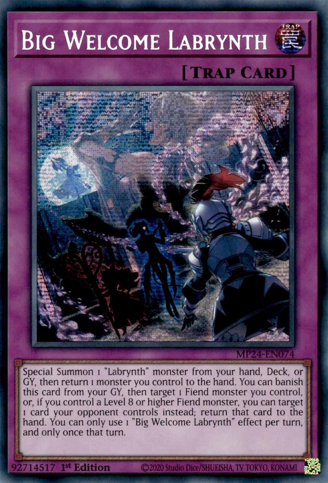 Big Welcome Labrynth [MP24-EN074] Prismatic Secret Rare | Galaxy Games LLC