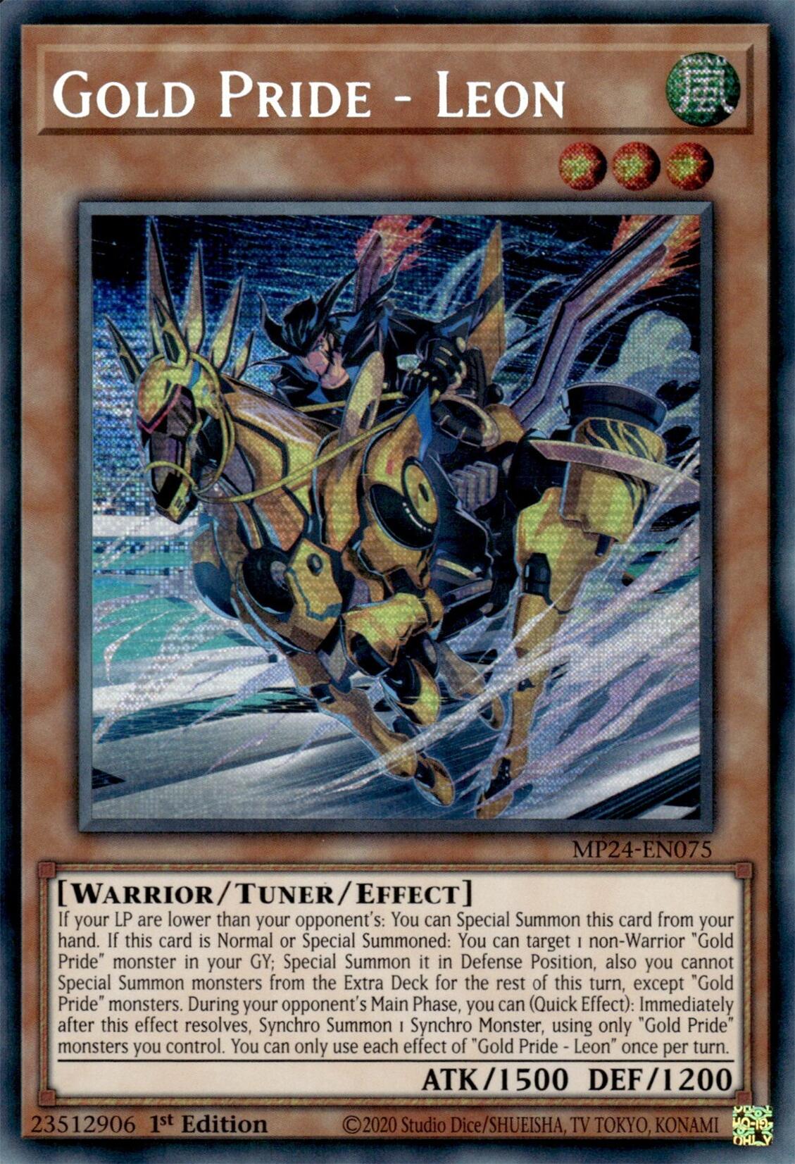 Gold Pride - Leon [MP24-EN075] Prismatic Secret Rare | Galaxy Games LLC