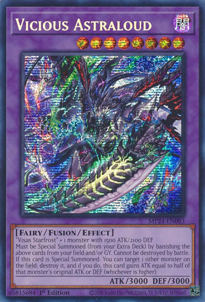 Vicious Astraloud [MP24-EN083] Prismatic Secret Rare | Galaxy Games LLC