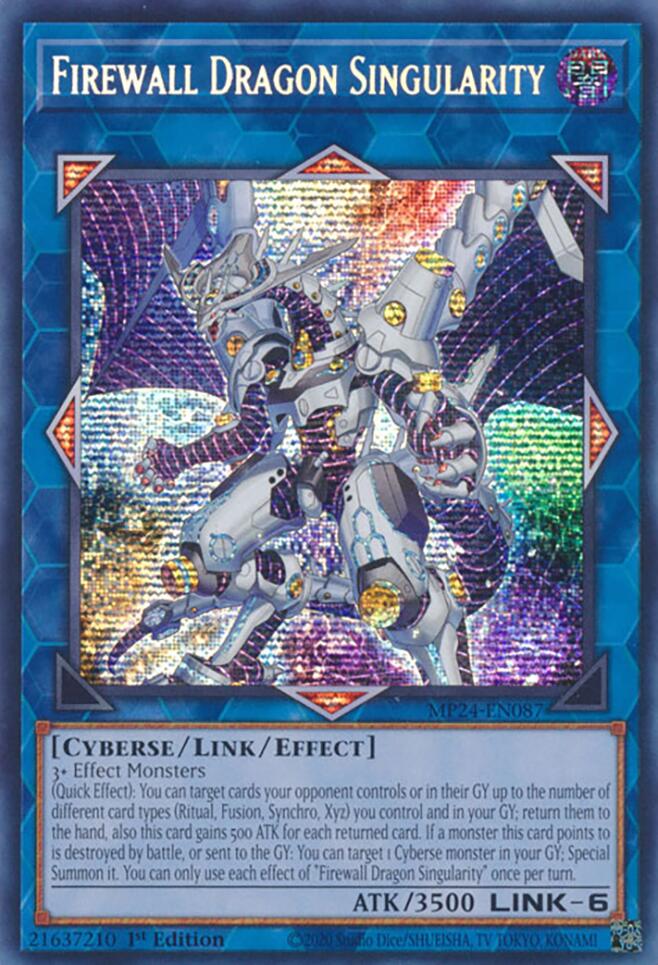 Firewall Dragon Singularity [MP24-EN087] Prismatic Secret Rare | Galaxy Games LLC