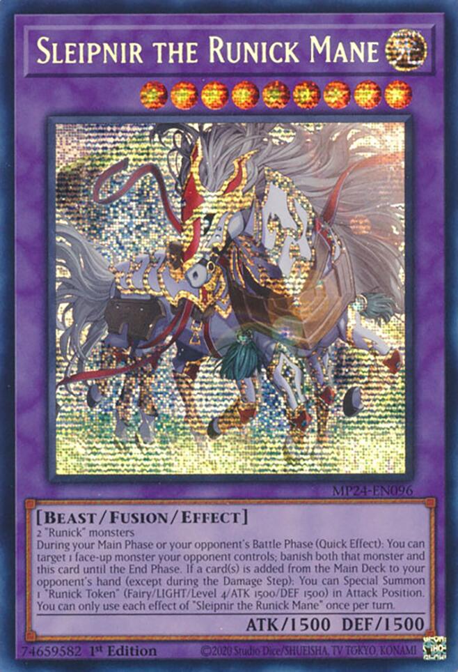 Sleipnir the Runick Mane [MP24-EN096] Prismatic Secret Rare | Galaxy Games LLC