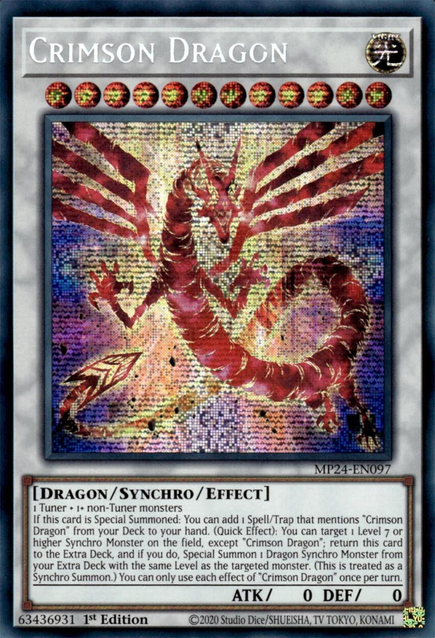 Crimson Dragon (card) [MP24-EN097] Prismatic Secret Rare | Galaxy Games LLC