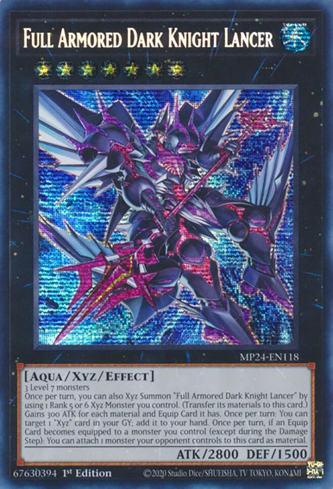 Full Armored Dark Knight Lancer [MP24-EN118] Prismatic Secret Rare | Galaxy Games LLC