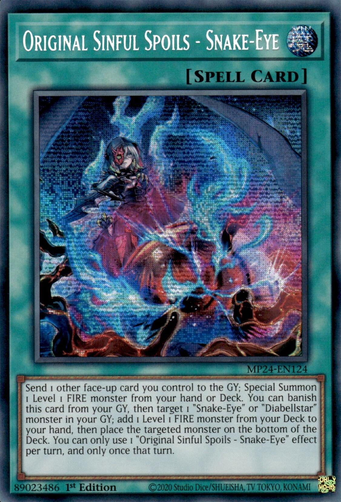 Original Sinful Spoils - Snake-Eye [MP24-EN124] Prismatic Secret Rare | Galaxy Games LLC