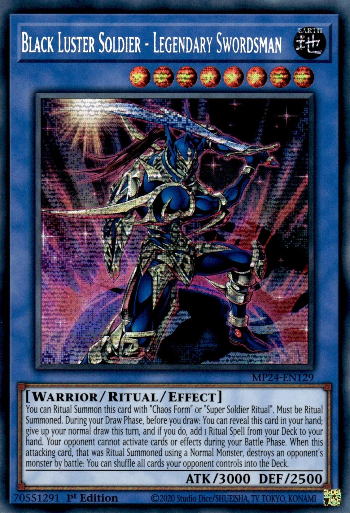 Black Luster Soldier - Legendary Swordsman [MP24-EN129] Prismatic Secret Rare | Galaxy Games LLC