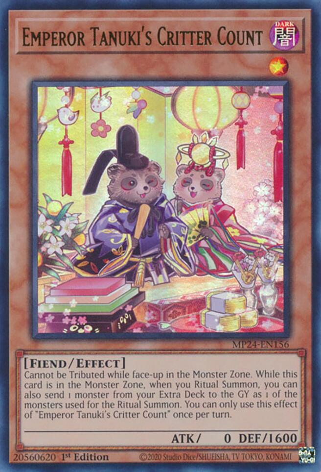 Emperor Tanuki's Critter Count [MP24-EN156] Ultra Rare | Galaxy Games LLC