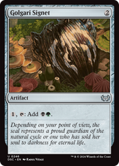 Golgari Signet [Duskmourn: House of Horror Commander] | Galaxy Games LLC