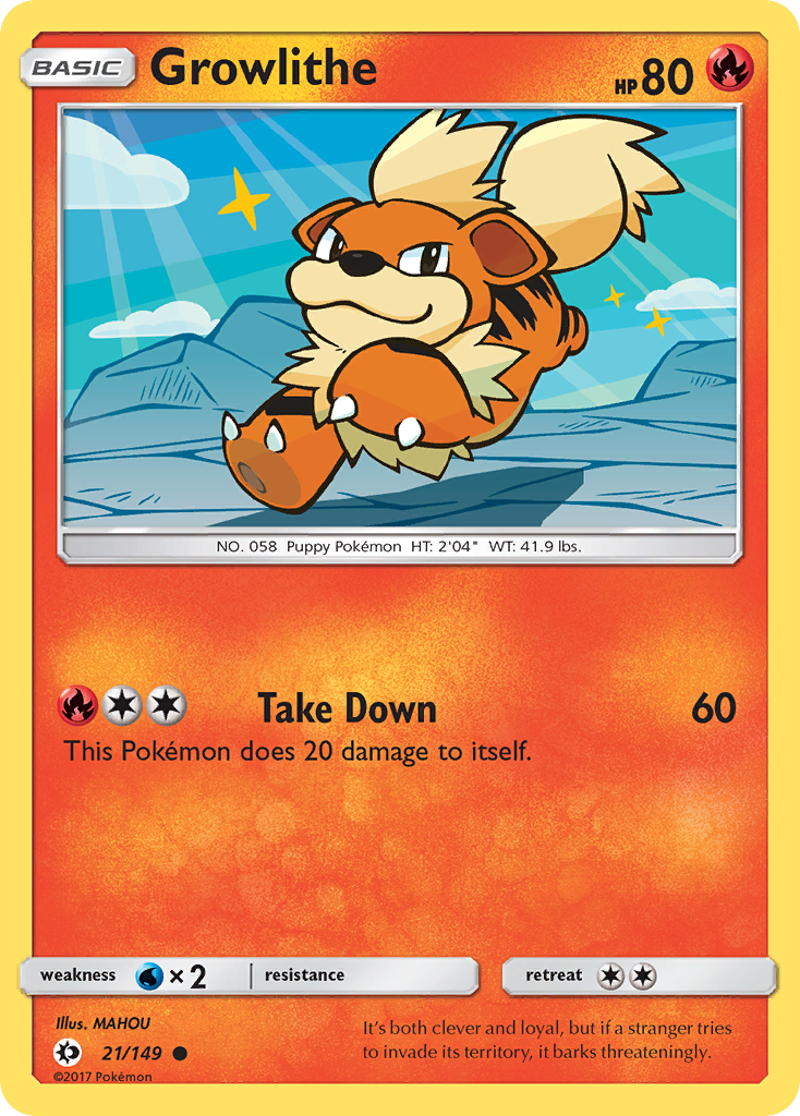 Growlithe (21/149) [Sun & Moon: Base Set] | Galaxy Games LLC