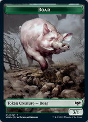 Copy // Boar Double-Sided Token [Innistrad: Crimson Vow Tokens] | Galaxy Games LLC