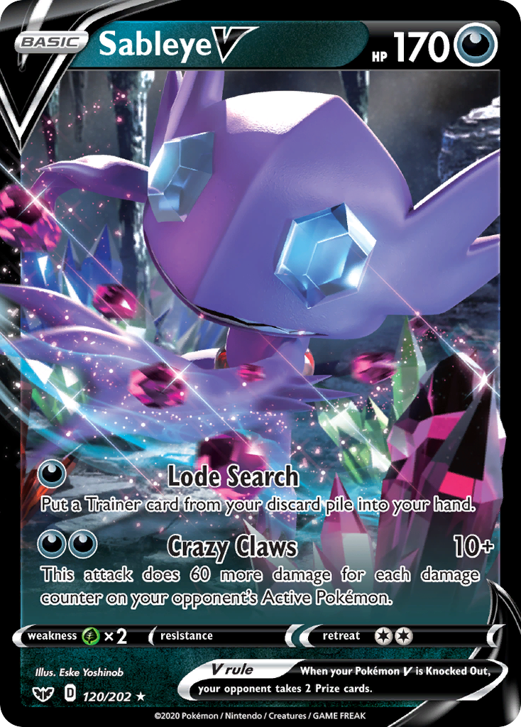 Sableye V (120/202) [Sword & Shield: Base Set] | Galaxy Games LLC