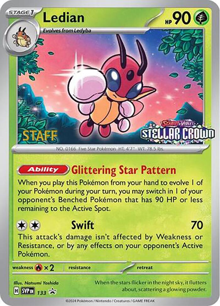 Ledian (133) (Staff Promo) [Scarlet & Violet: Black Star Promos] | Galaxy Games LLC