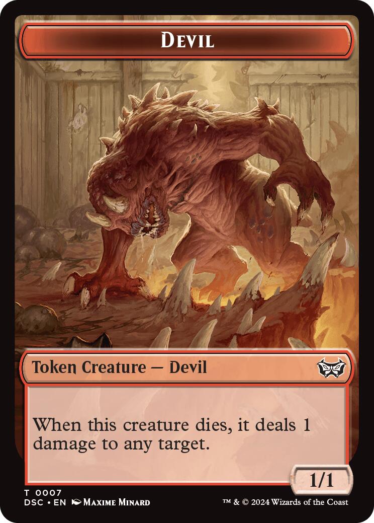 Devil // Scarecrow Double-Sided Token [Duskmourn: House of Horror Comm Galaxy Games LLC Devil // Scarecrow Double-Sided Token [Duskmourn: House of Horror Comm Galaxy Games LLC