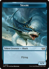 Shark // Copy Double-Sided Token [Duskmourn: House of Horror Commander Tokens] | Galaxy Games LLC