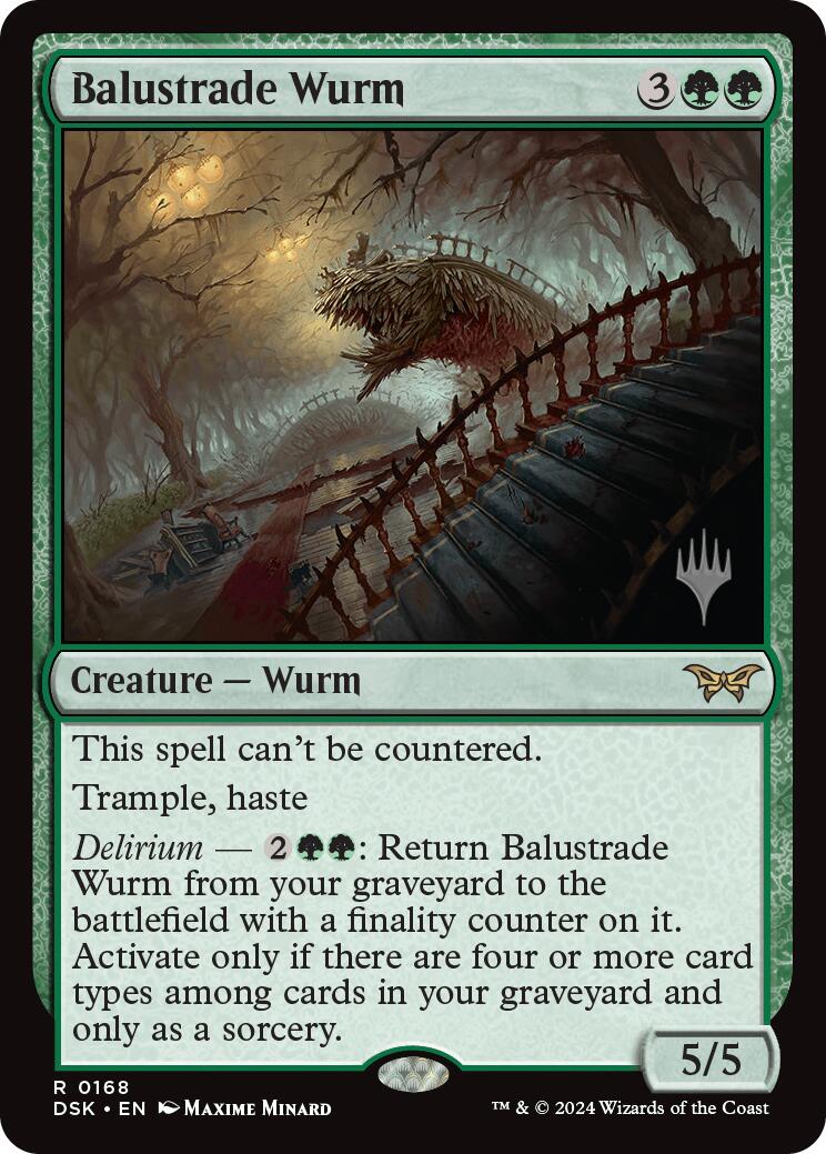 Balustrade Wurm (Promo Pack) [Duskmourn: House of Horror Promos] | Galaxy Games LLC