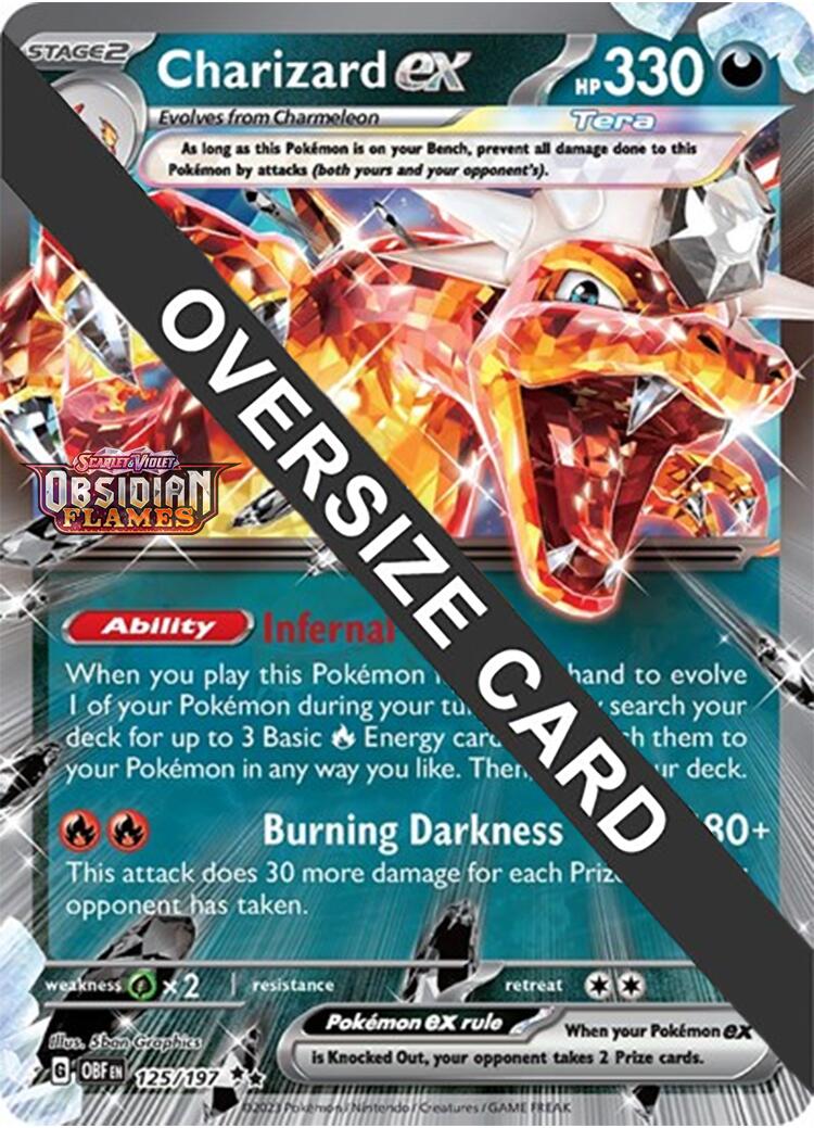 Charizard ex (125/197 - Jumbo Card) [Scarlet & Violet: Obsidian Flames] | Galaxy Games LLC