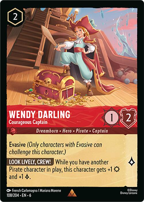 Wendy Darling - Courageous Captain (108/204) [Azurite Sea] | Galaxy Games LLC