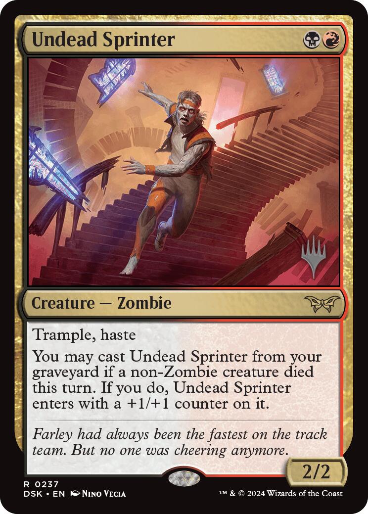 Undead Sprinter (Promo Pack) [Duskmourn: House of Horror Promos] | Galaxy Games LLC