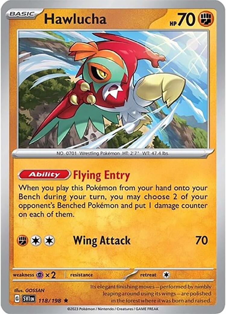 Hawlucha (118/198) (Theme Deck Exclusive) [Scarlet & Violet: Base Set] | Galaxy Games LLC