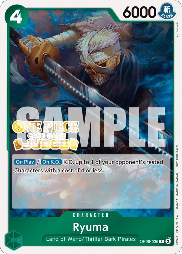 Ryuma (Judge Pack Vol. 4) [One Piece Promotion Cards] | Galaxy Games LLC