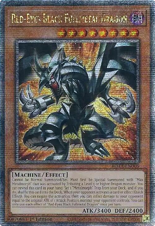 Red-Eyes Black Fullmetal Dragon (Quarter Century Secret Rare) [ROTA-EN005] Quarter Century Secret Rare | Galaxy Games LLC