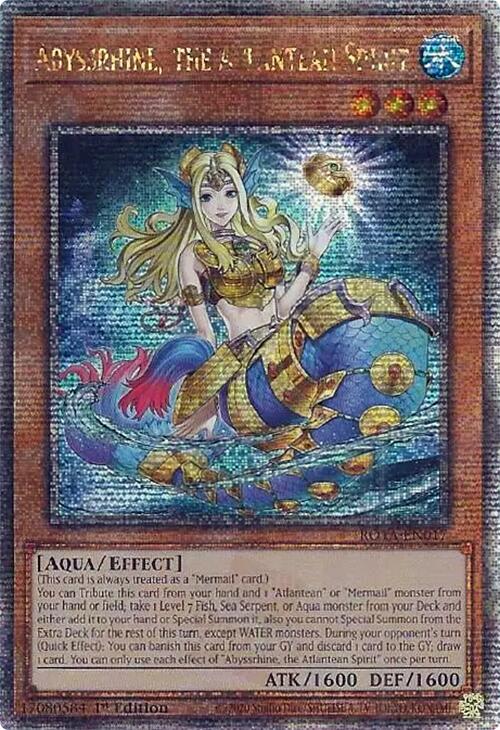 Abyssrhine, the Atlantean Spirit (Quarter Century Secret Rare) [ROTA-EN017] Quarter Century Secret Rare | Galaxy Games LLC