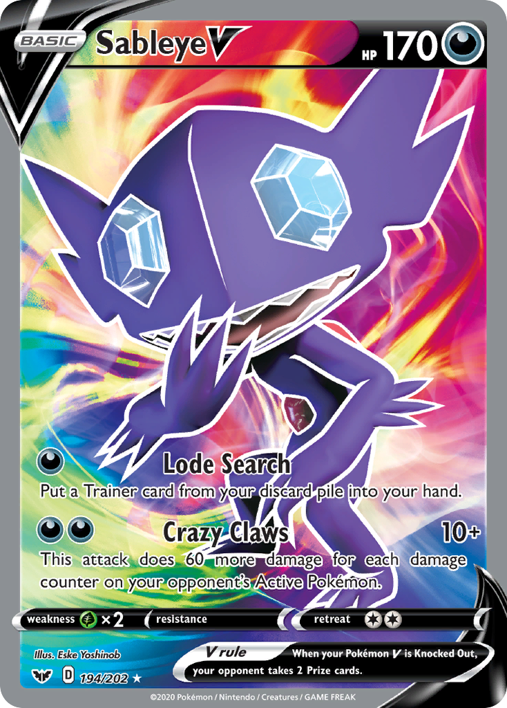 Sableye V (194/202) [Sword & Shield: Base Set] | Galaxy Games LLC