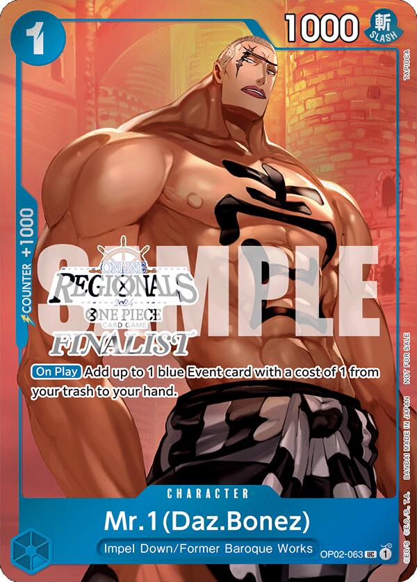 Mr.1 (Daz.Bonez) (Online Regional 2024 Vol. 3) [Finalist] [One Piece Promotion Cards] | Galaxy Games LLC