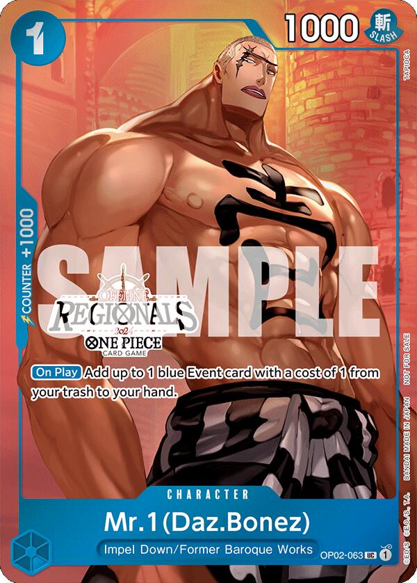Mr.1 (Daz.Bonez) (Offline Regional 2024 Vol. 3) [One Piece Promotion Cards] | Galaxy Games LLC