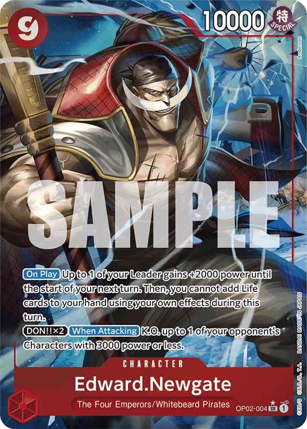 Edward.Newgate (OP02-004) (Alternate Art) [Premium Booster -The Best-] | Galaxy Games LLC