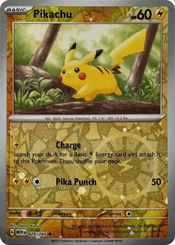 Pikachu (025/165) (Cosmos Holo) (Costco Exclusive) [Miscellaneous Cards] | Galaxy Games LLC