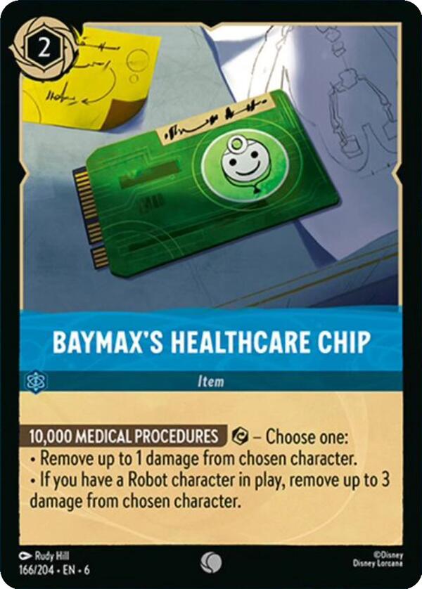 Baymax's Healthcare Chip (166/204) [Azurite Sea] | Galaxy Games LLC