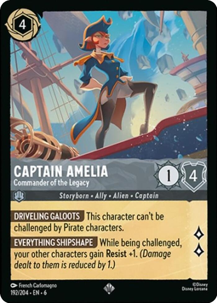 Captain Amelia - Commander of the Legacy (192/204) [Azurite Sea] | Galaxy Games LLC