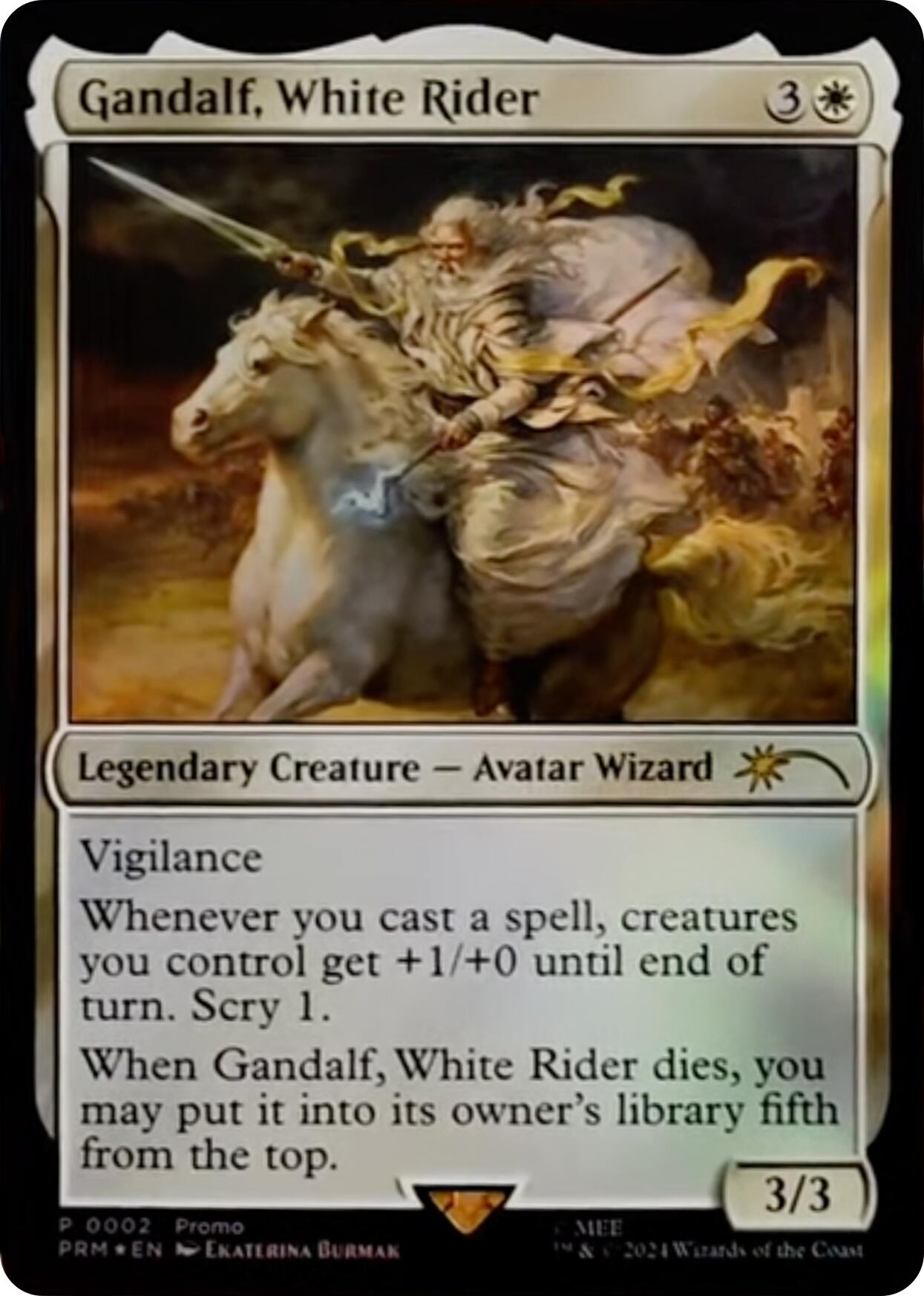 Gandalf, White Rider [Resale Promos] | Galaxy Games LLC