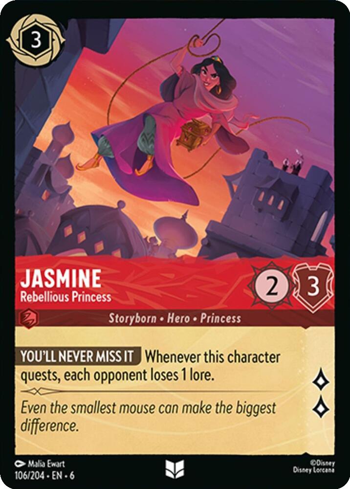 Jasmine - Rebellious Princess (106/204) [Azurite Sea] | Galaxy Games LLC