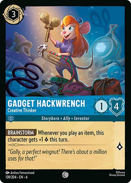 Gadget Hackwrench - Creative Thinker (139/204) [Azurite Sea] | Galaxy Games LLC