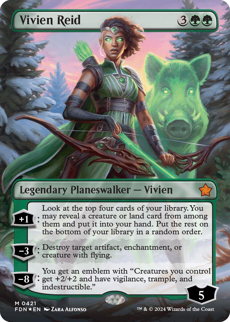 Vivien Reid (Borderless) (Mana Foil) [Foundations] | Galaxy Games LLC