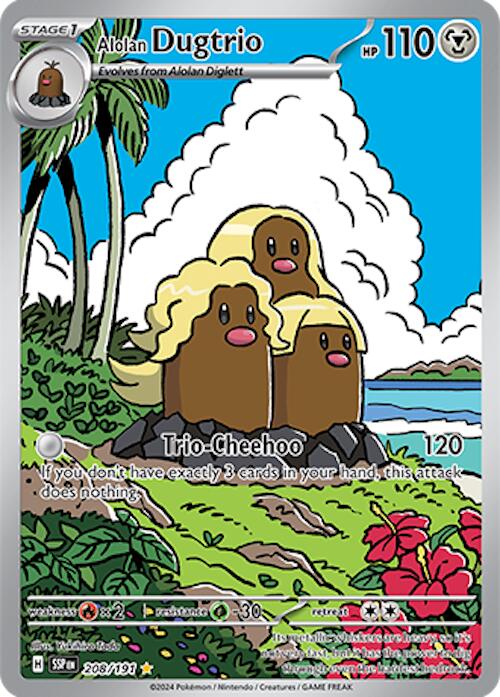 Alolan Dugtrio (208/191) [Scarlet & Violet: Surging Sparks] | Galaxy Games LLC