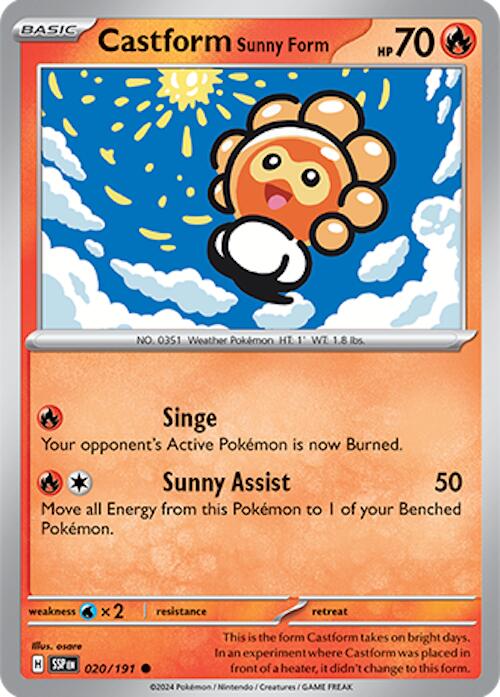 Castform Sunny Form (020/191) [Scarlet & Violet: Surging Sparks] | Galaxy Games LLC