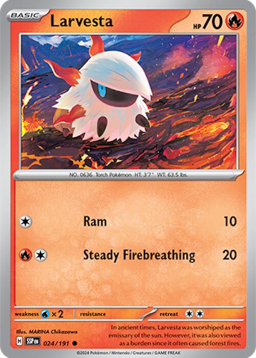 Larvesta (024/191) [Scarlet & Violet: Surging Sparks] | Galaxy Games LLC