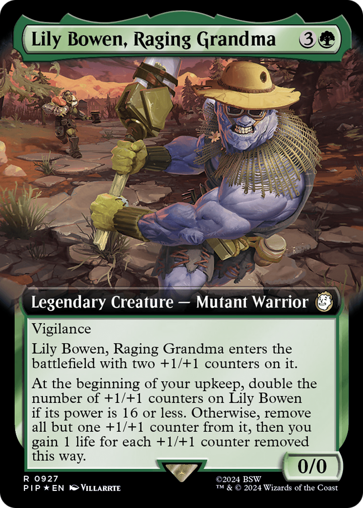 Lily Bowen, Raging Grandma (Extended Art) (Surge Foil) [Fallout] | Galaxy Games LLC